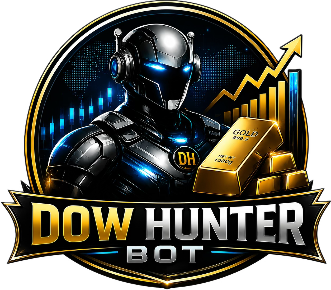 Dow Hunter Bot US30 trading logo